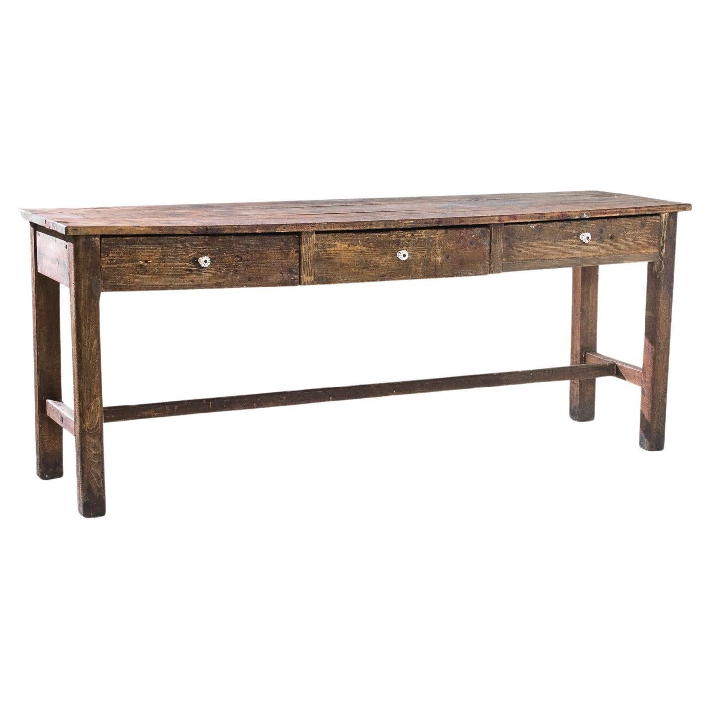 1900s French Wooden Console Table