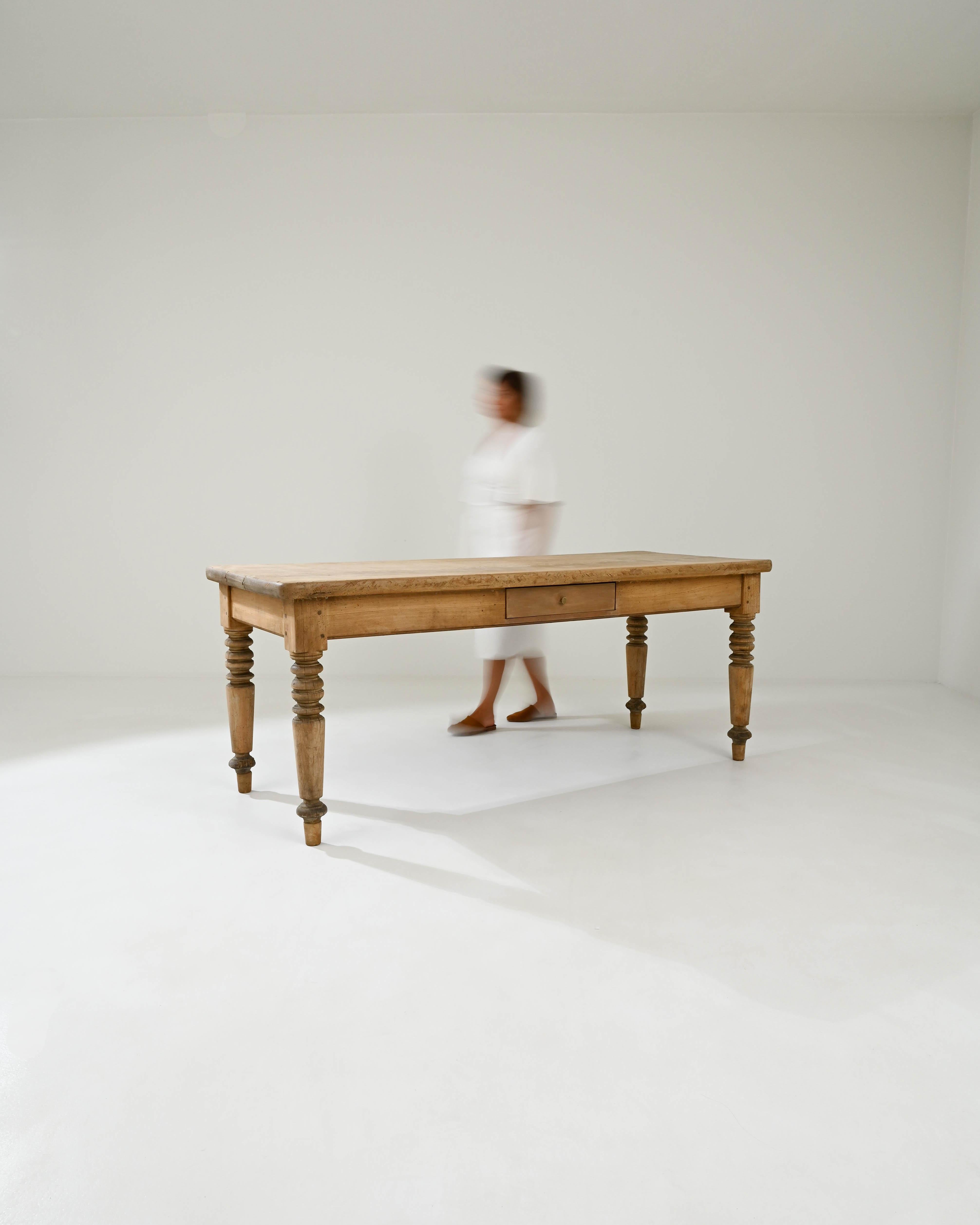 1900s French Wooden Dining Table 1