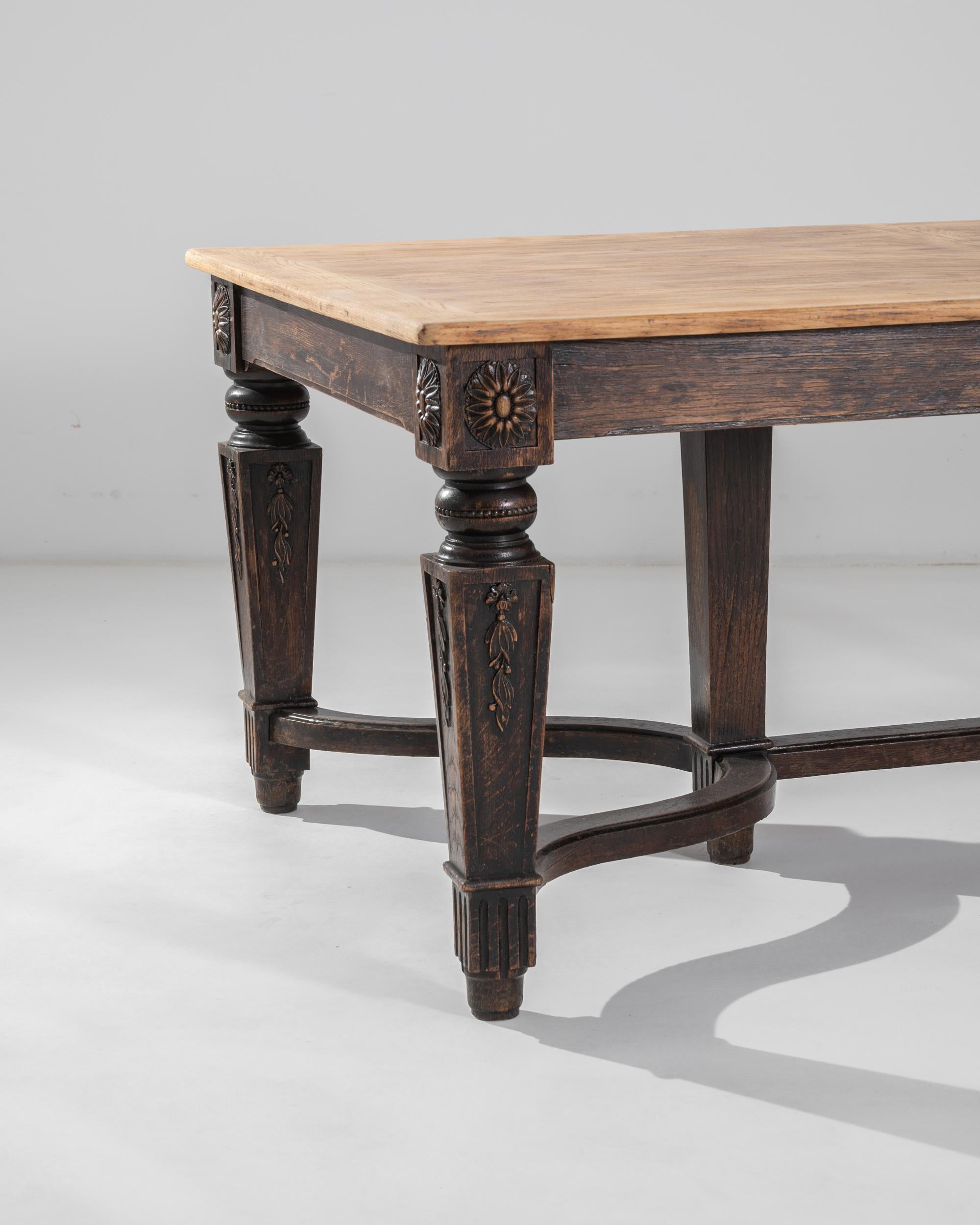 1900s French Wooden Dining Table  1