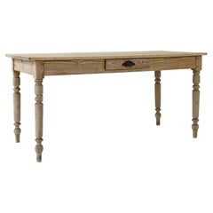Mesa de comedor de madera francesa de 1900