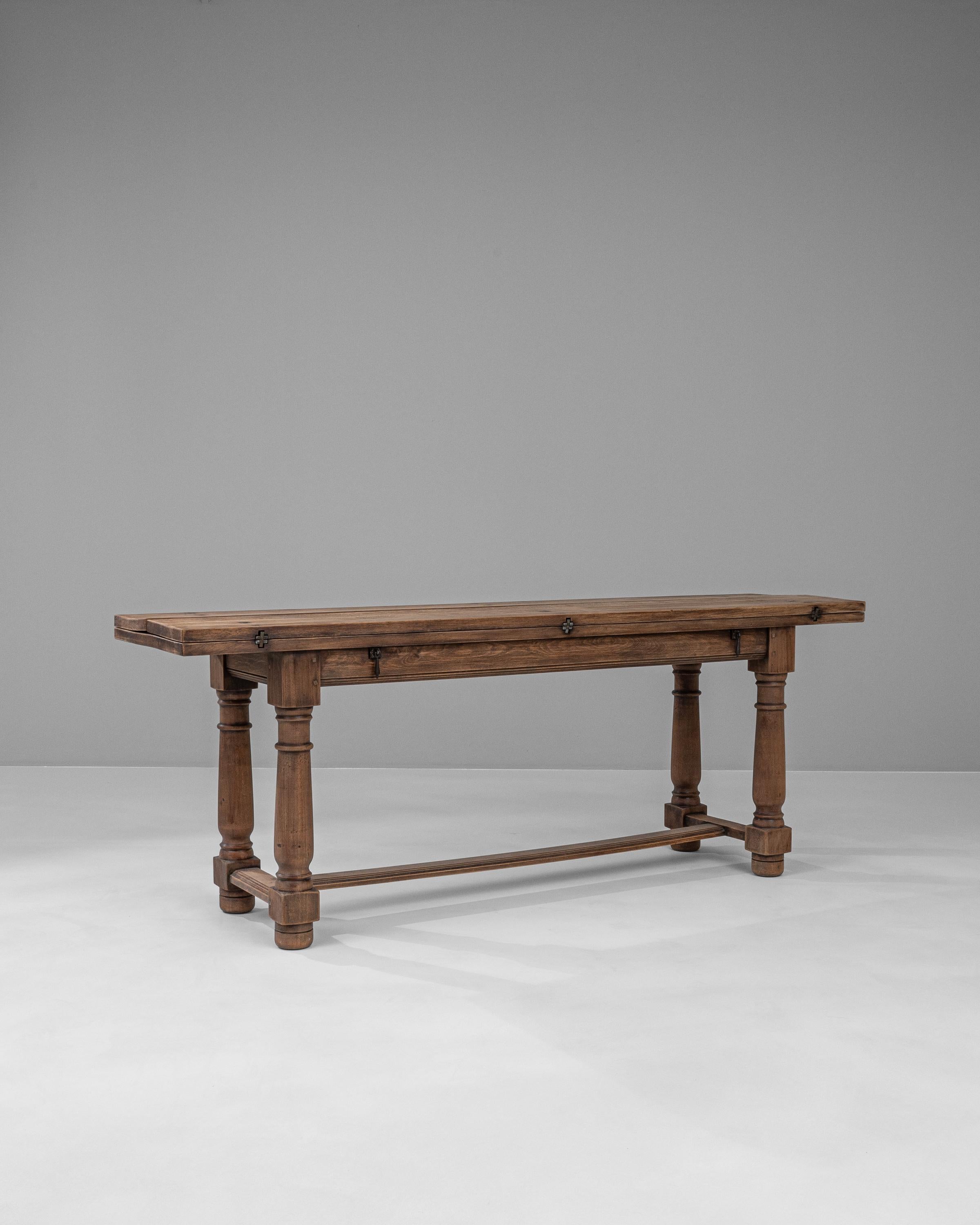 1900s French Wooden Folding Table For Sale 3