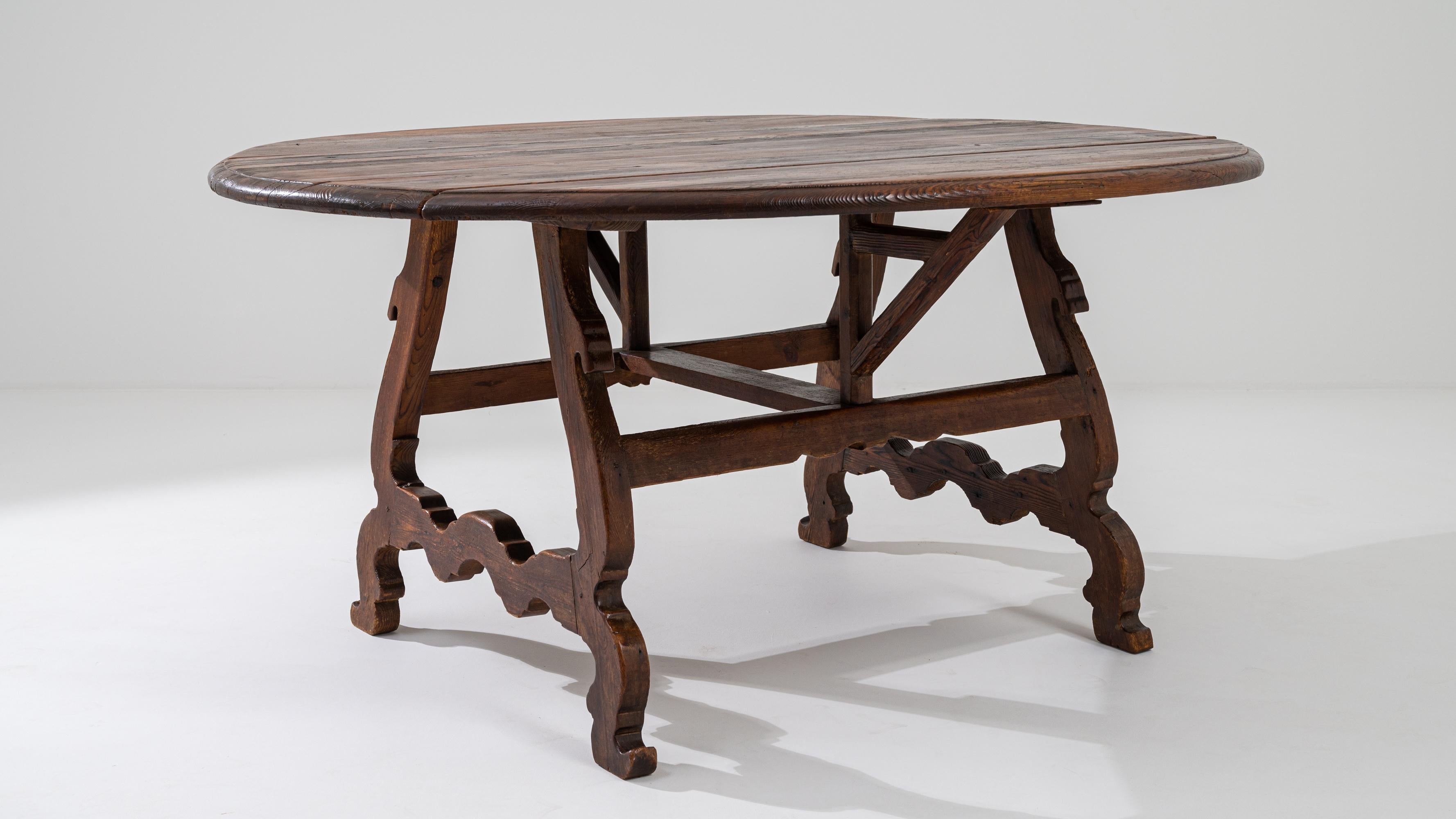 1900s French Wooden Folding Table 3