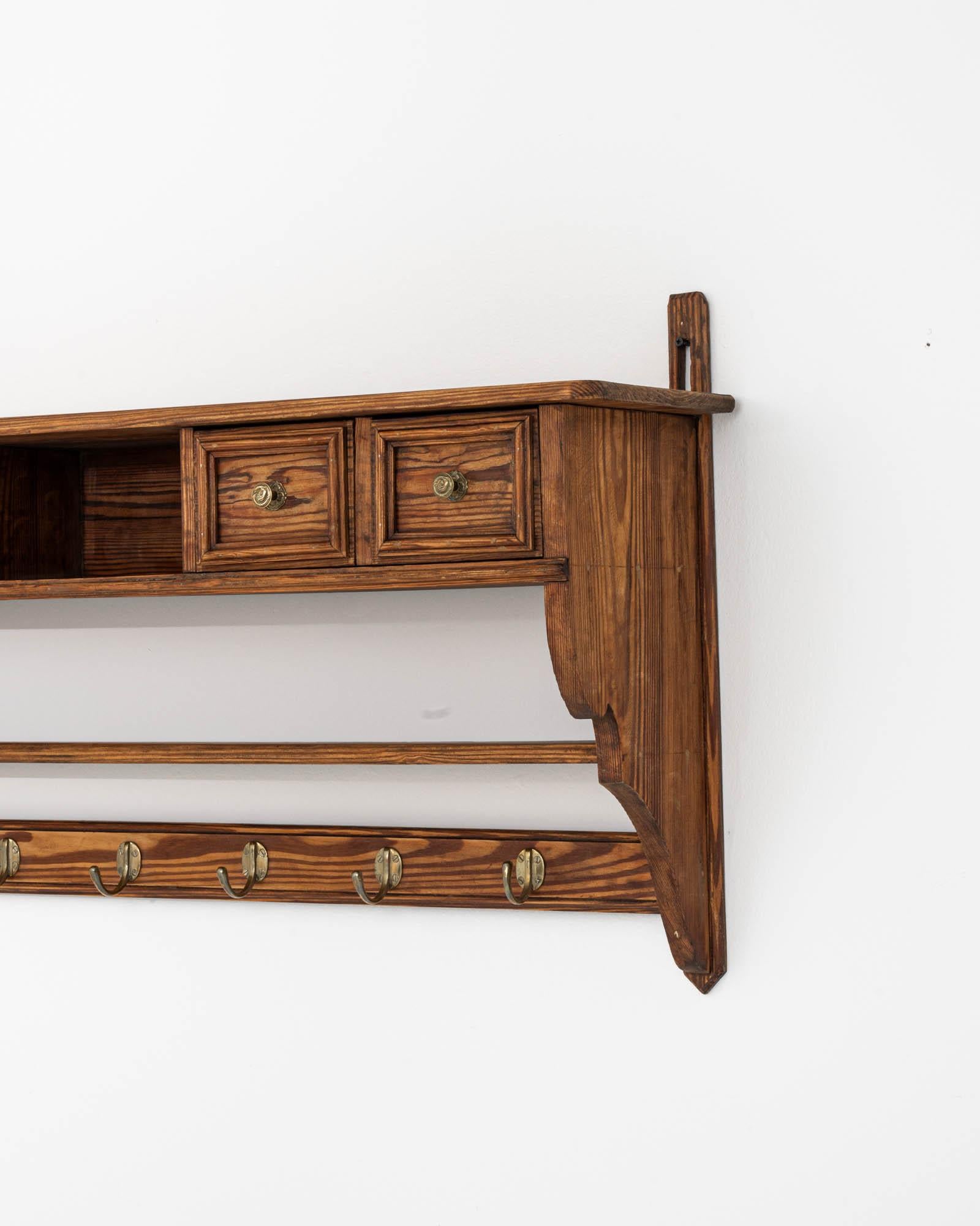 1900s French Wooden Kitchen Wall Shelf For Sale 3
