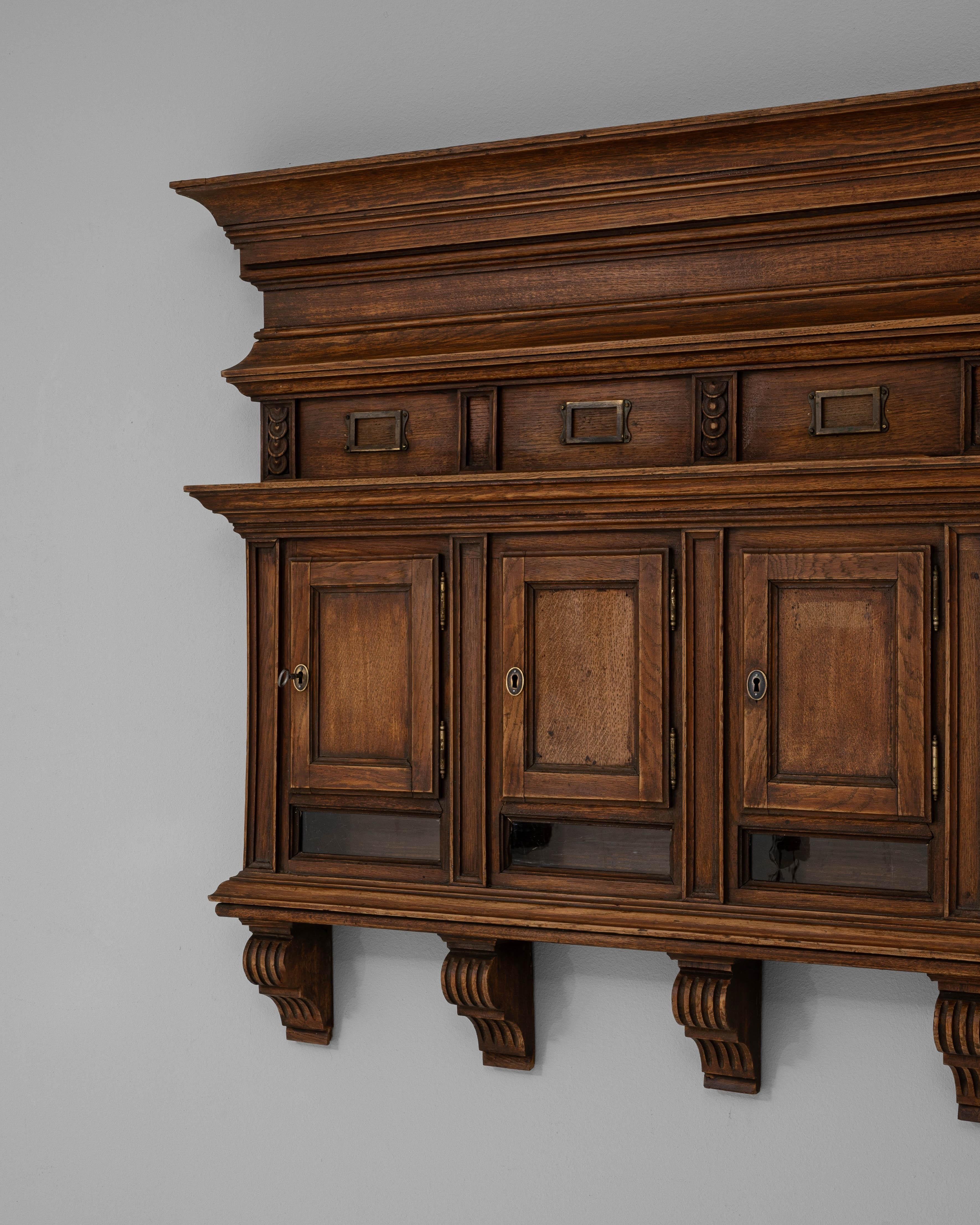 Cassetta delle lettere in legno francese del 1900 per appartamento in vendita 2