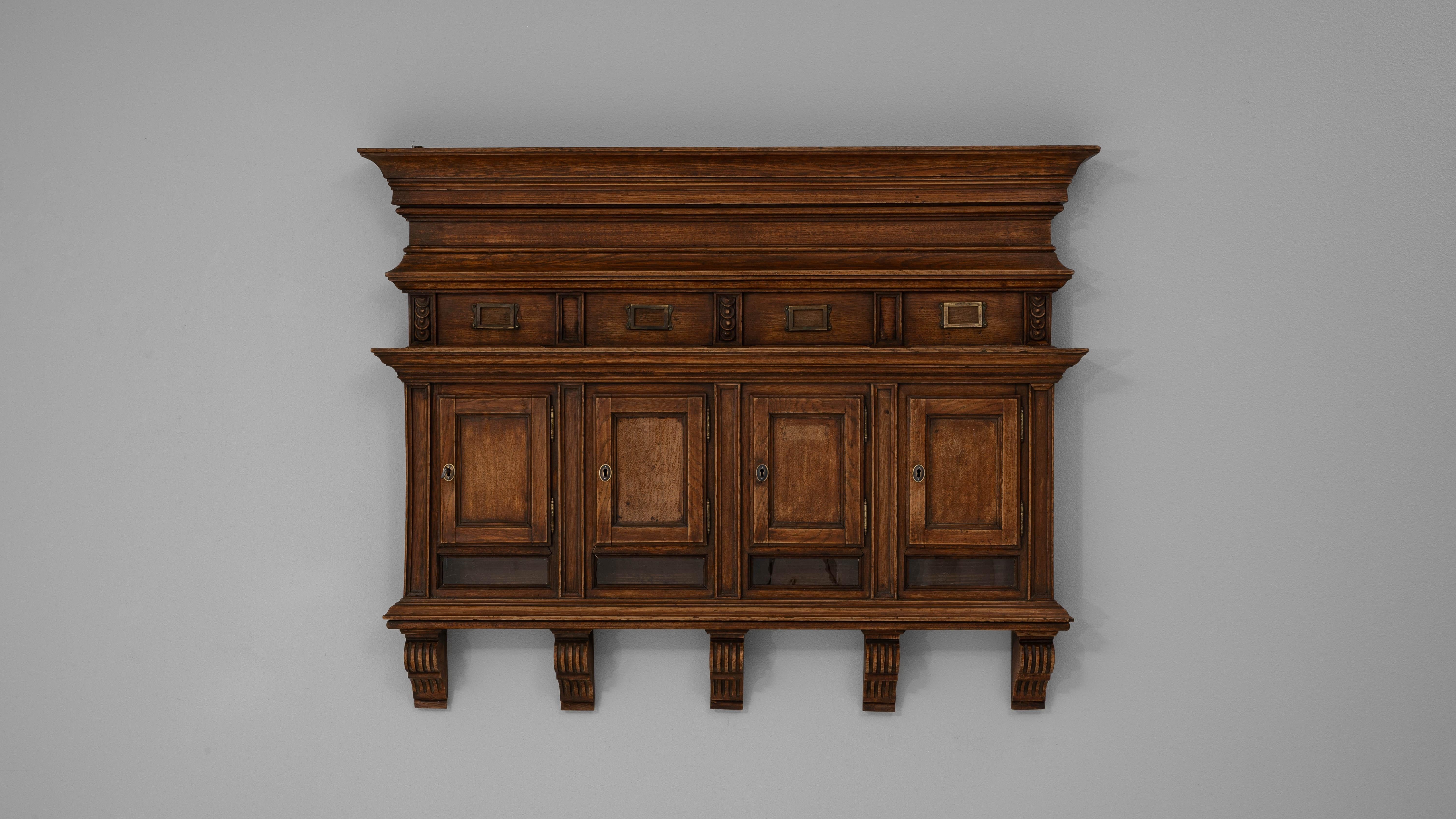 Cassetta delle lettere in legno francese del 1900 per appartamento in vendita 3