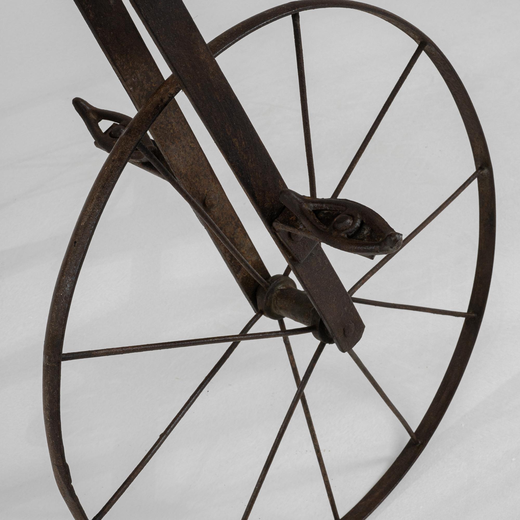 1900s French Wooden & Metal Horse Tricycle For Sale 5