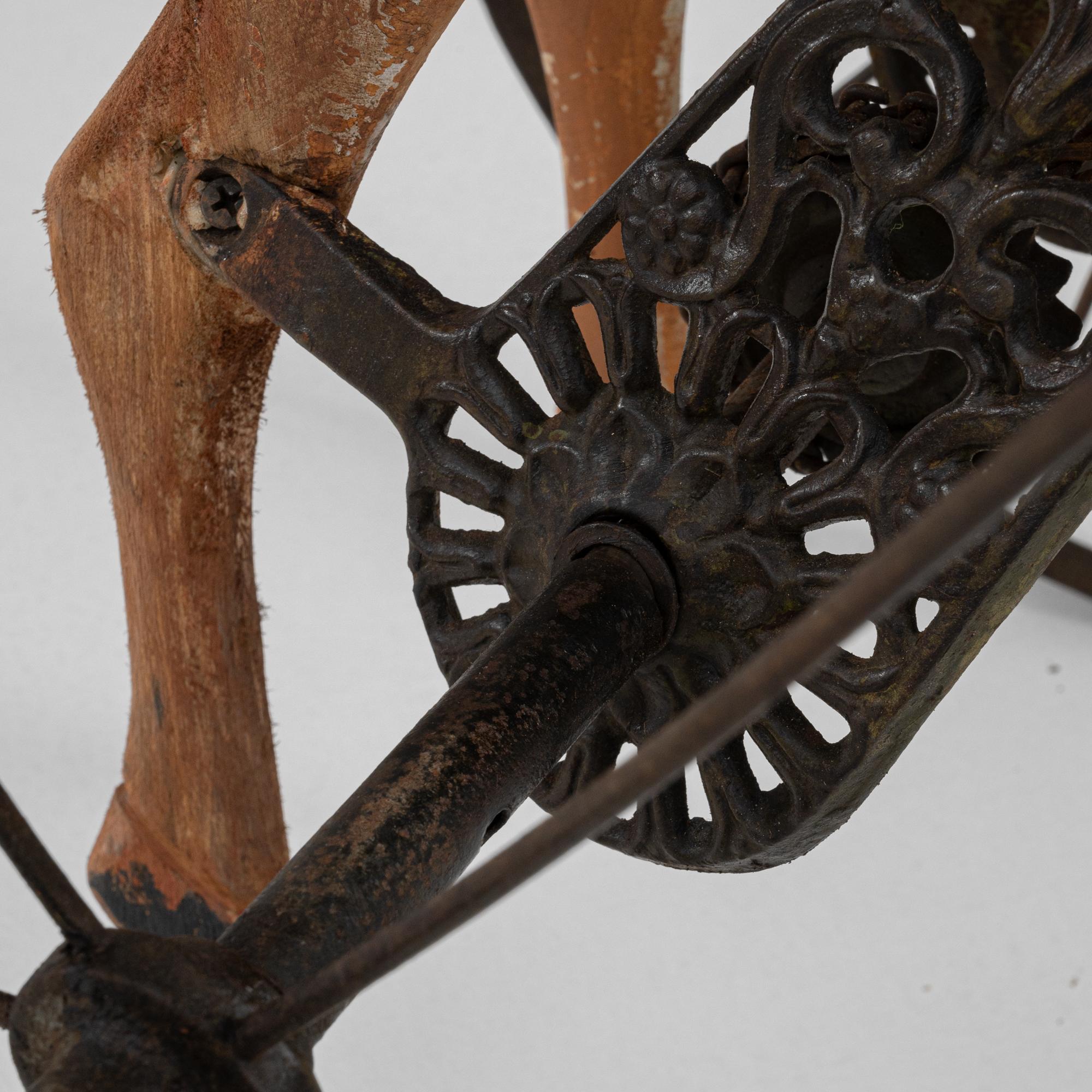 1900s French Wooden & Metal Horse Tricycle For Sale 5