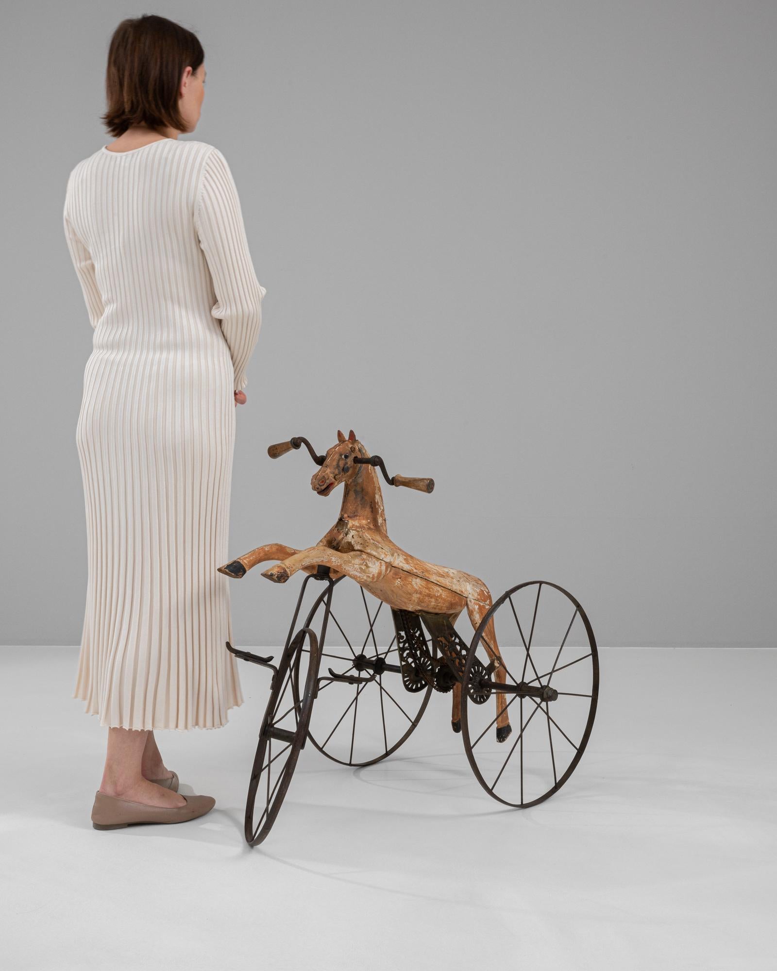 antique tricycle horse