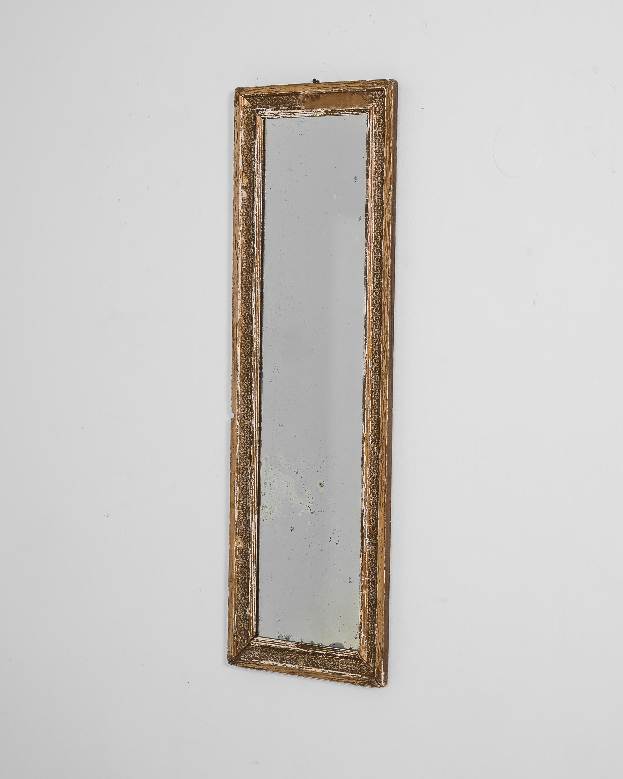 1900s French Wooden Mirror In Good Condition In High Point, NC