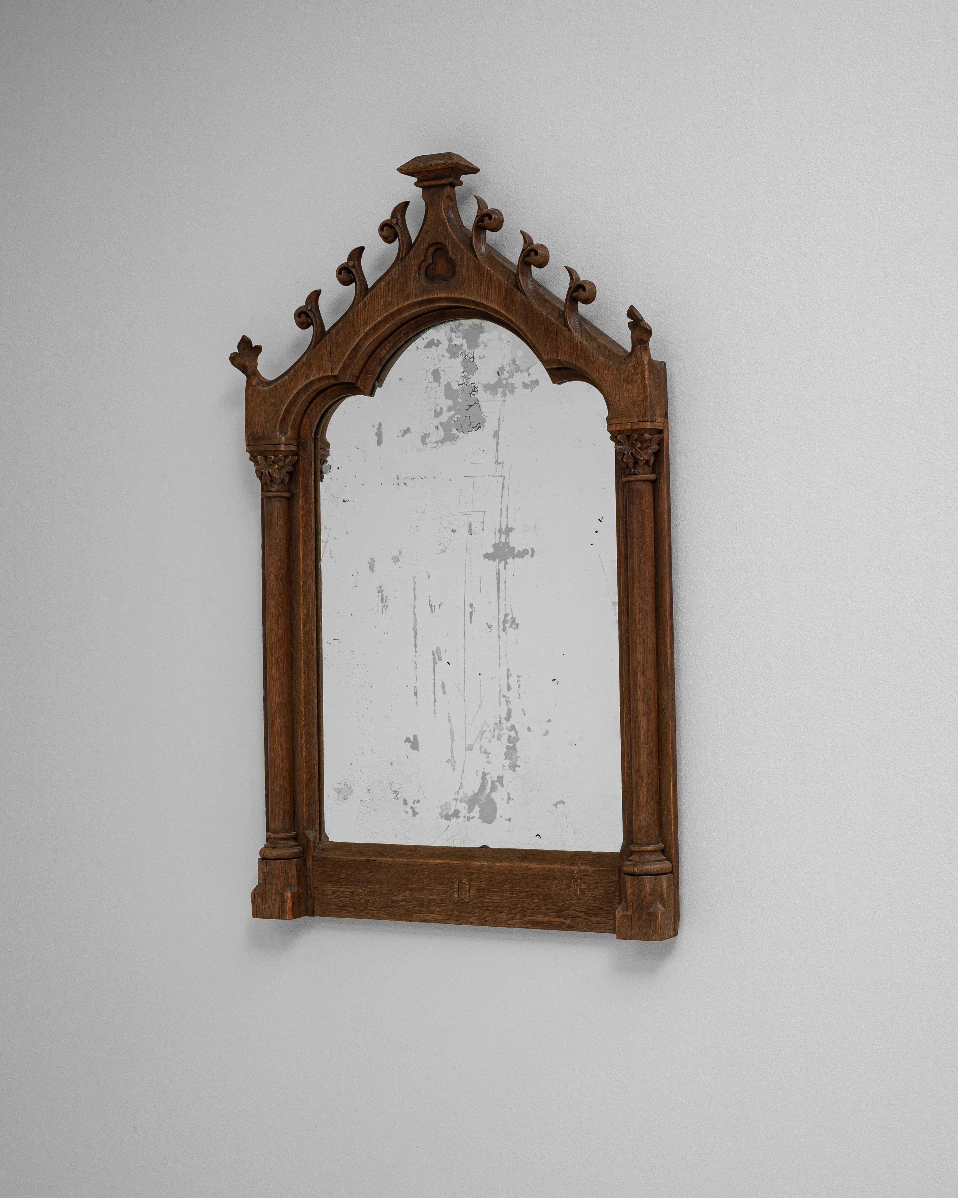 Français Miroir français en bois des années 1900 en vente