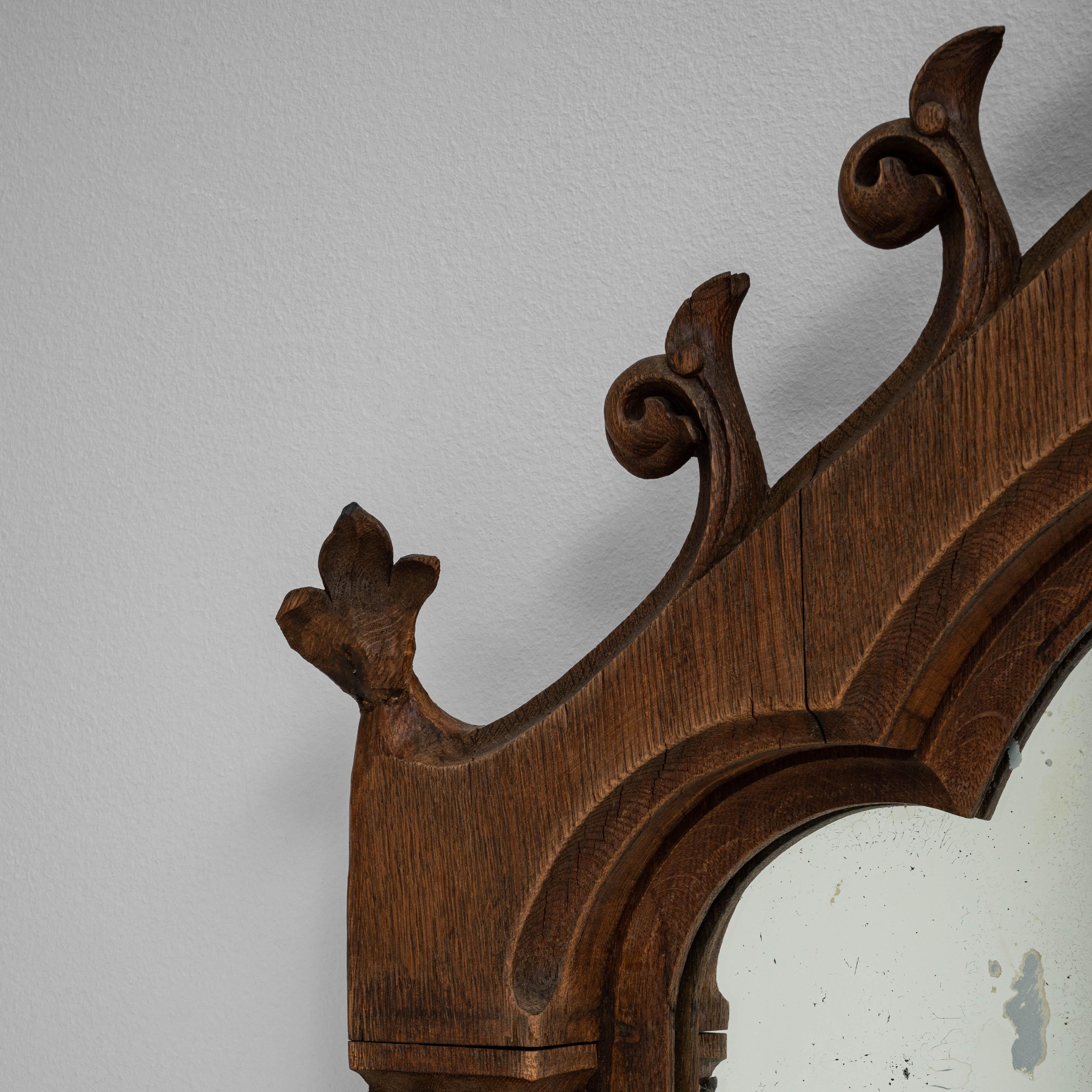Miroir français en bois des années 1900 en vente 1