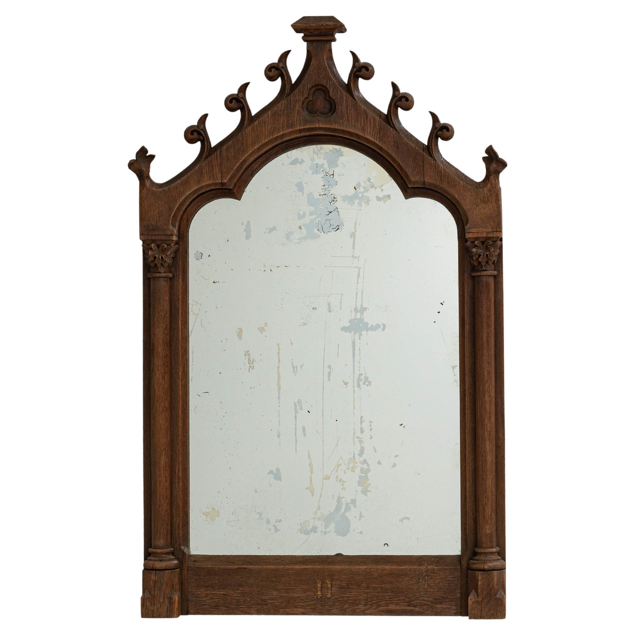 1900s French Wooden Mirror