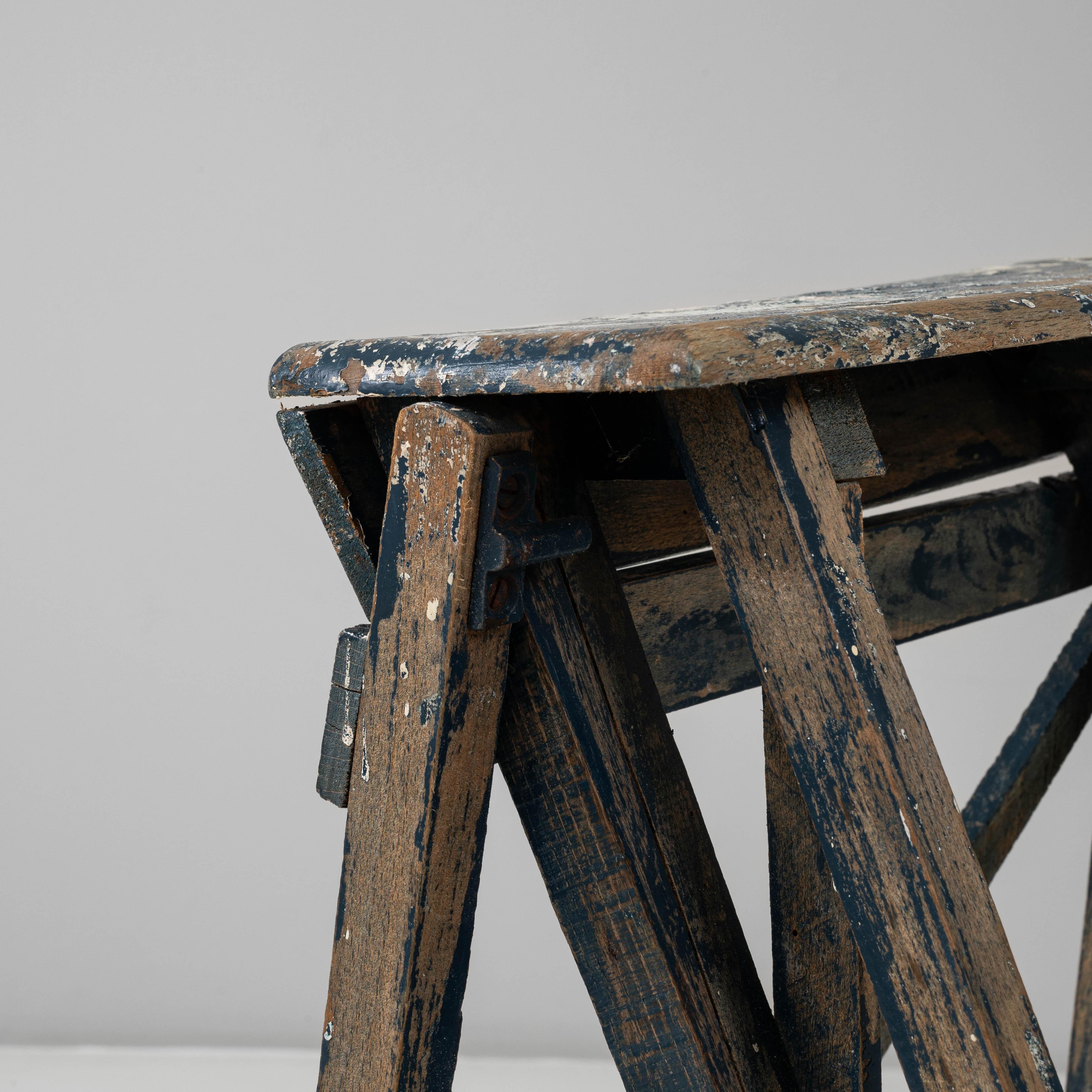 Scala da pittore in legno francese del 1900 in vendita 5