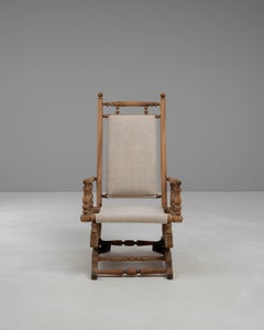 1900s French Wooden Rocking Armchair