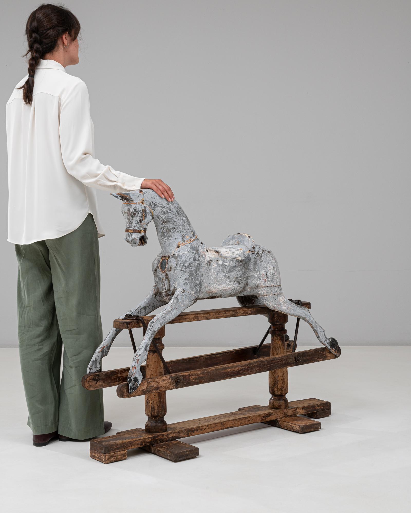 Cheval à bascule en bois français des années 1900 en vente 5