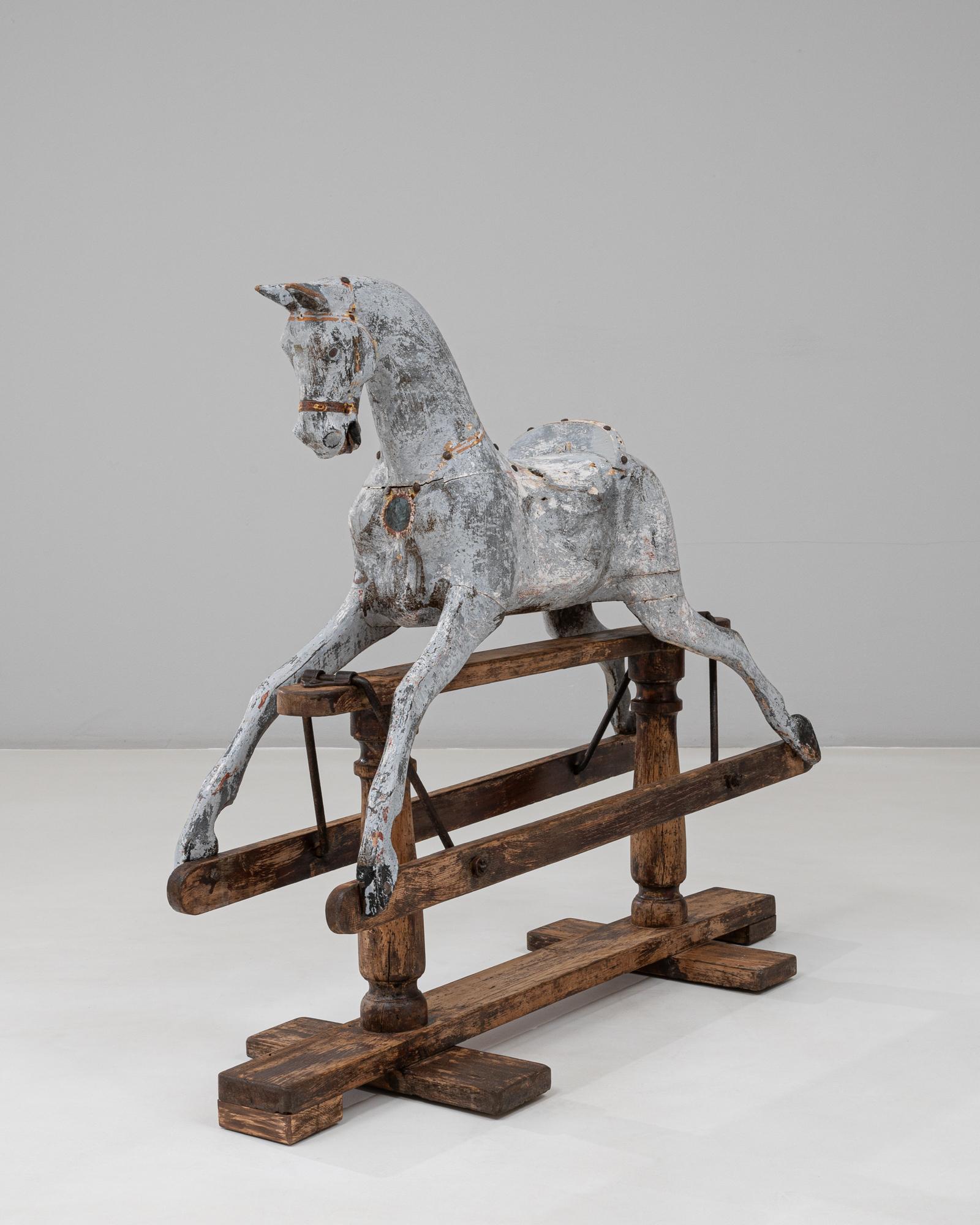 Cheval à bascule en bois français des années 1900 en vente 6