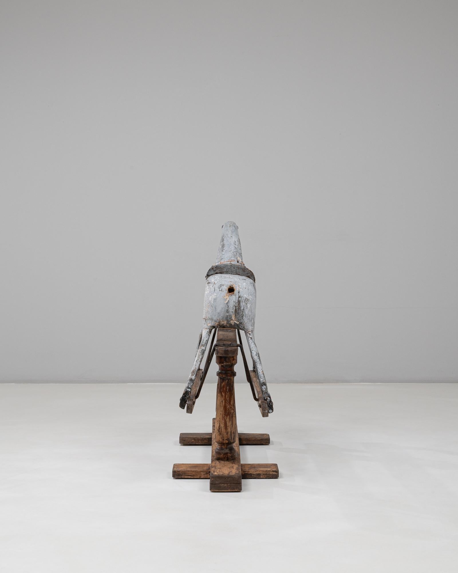 20ième siècle Cheval à bascule en bois français des années 1900 en vente