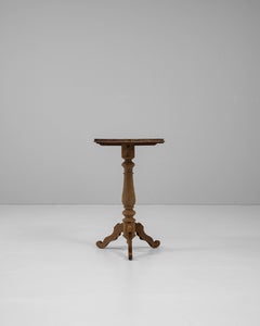 Early 20th Century French Hand-Carved Wooden Side Table