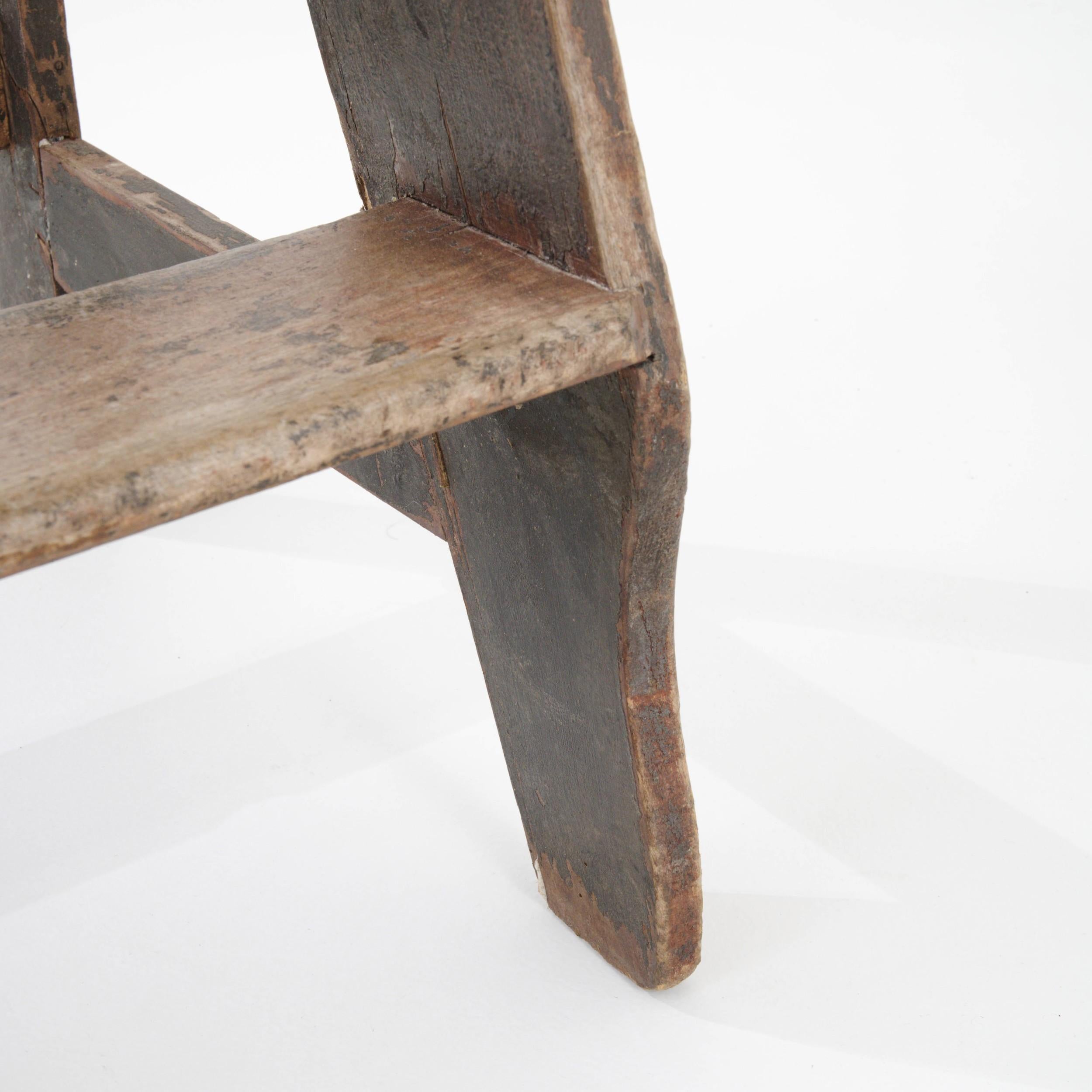 1900s French Wooden Step Stool For Sale 3