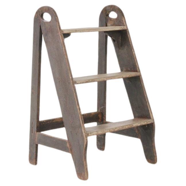 1900s French Wooden Step Stool For Sale