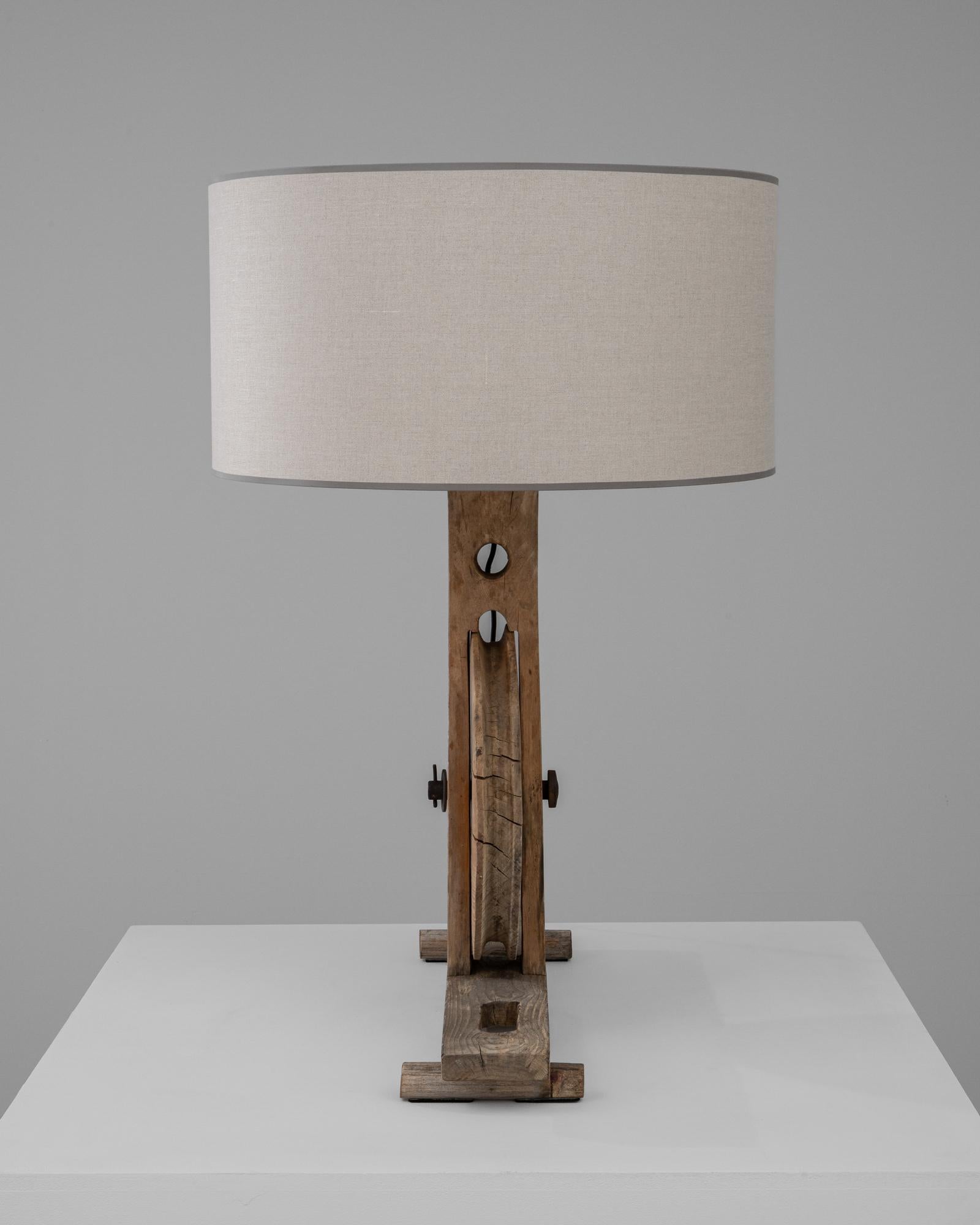 1900s French Wooden Table Lamp For Sale 9