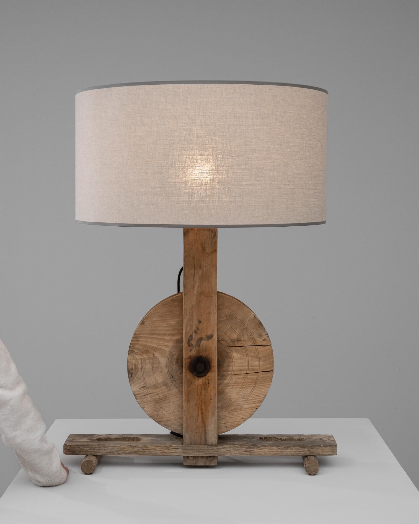 1900s French Wooden Table Lamp In Good Condition For Sale In High Point, NC