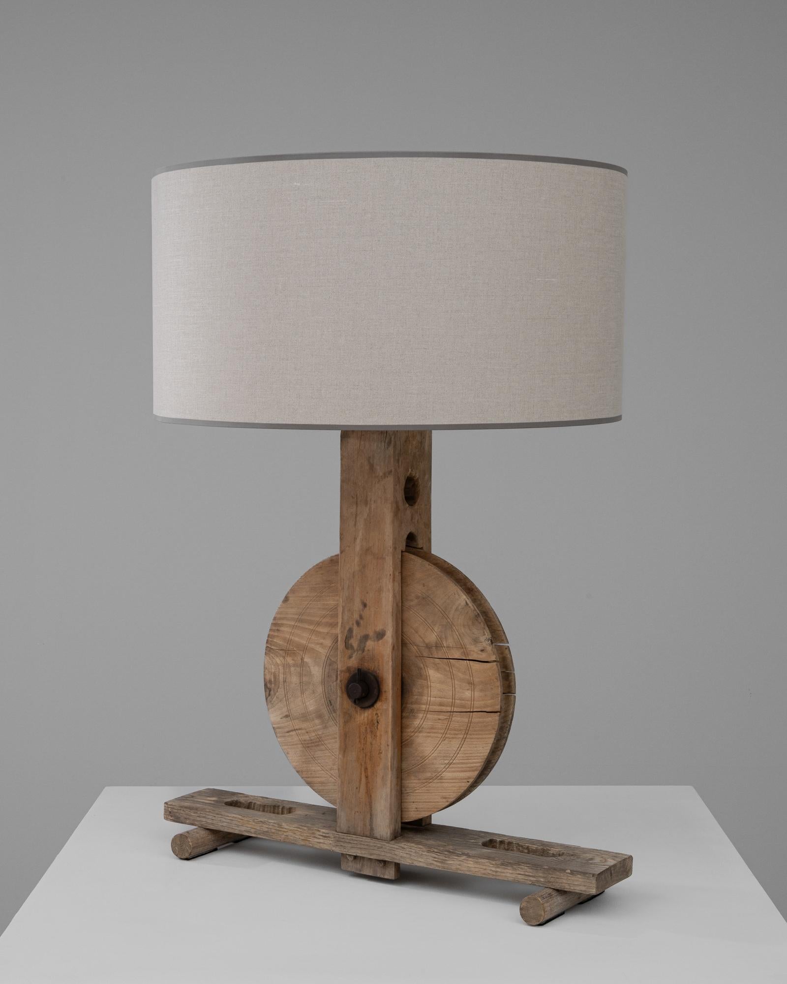 20th Century 1900s French Wooden Table Lamp For Sale