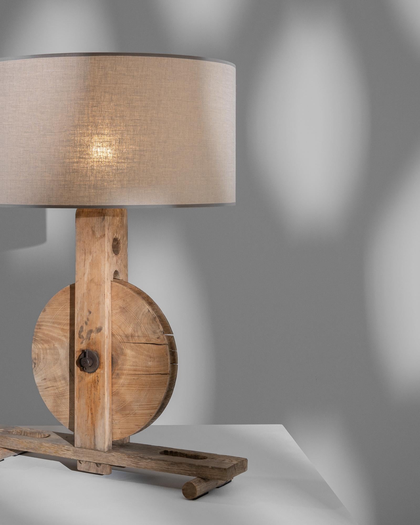 1900s French Wooden Table Lamp For Sale 5