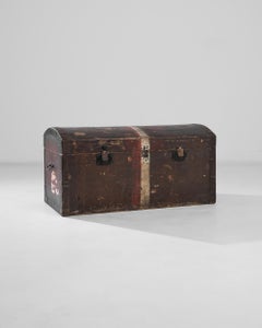 1900s French Wooden Trunk