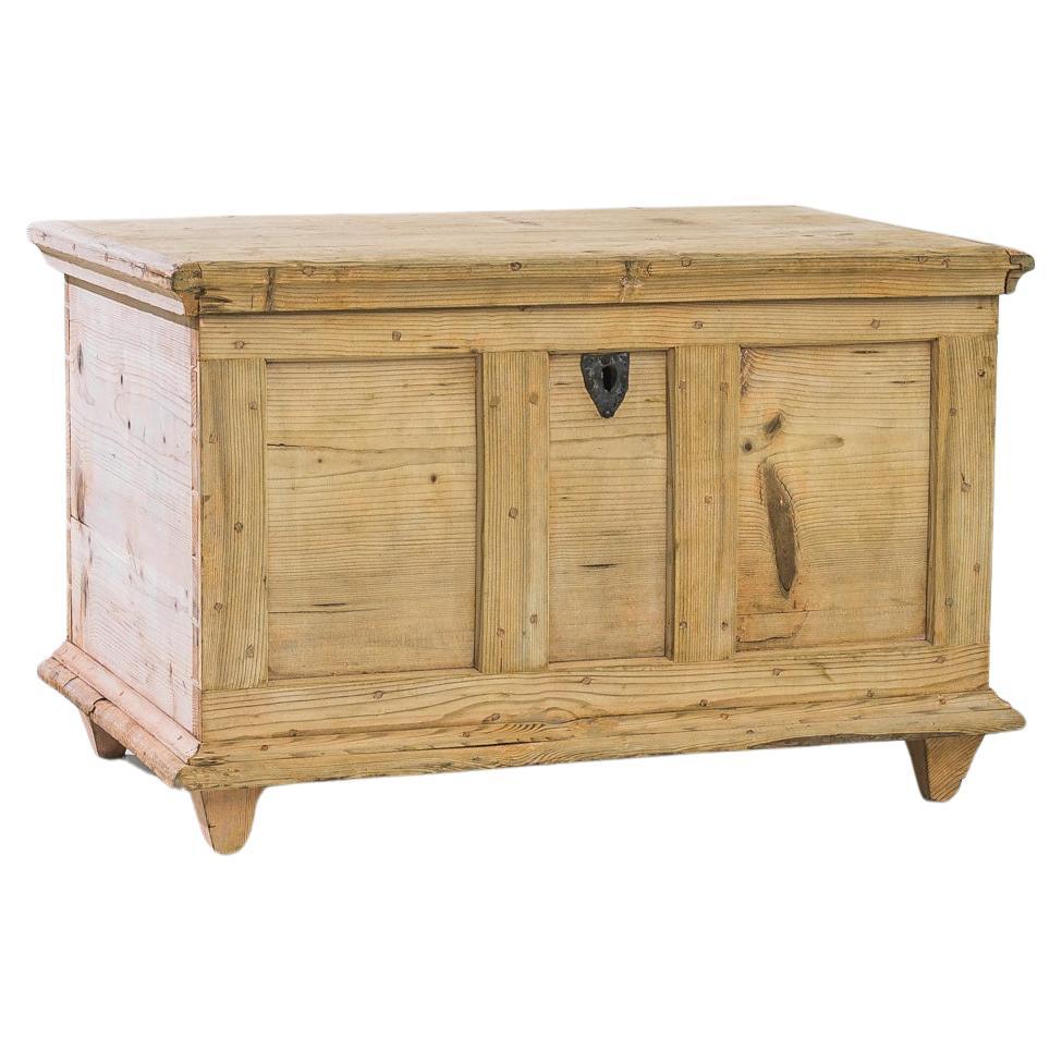 1900s French Wooden Trunk