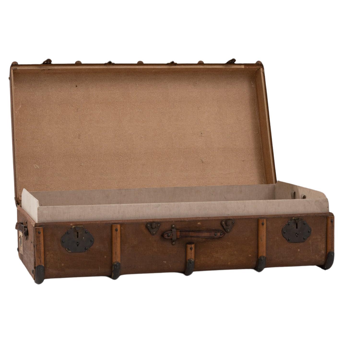 1900s French Wooden Trunk