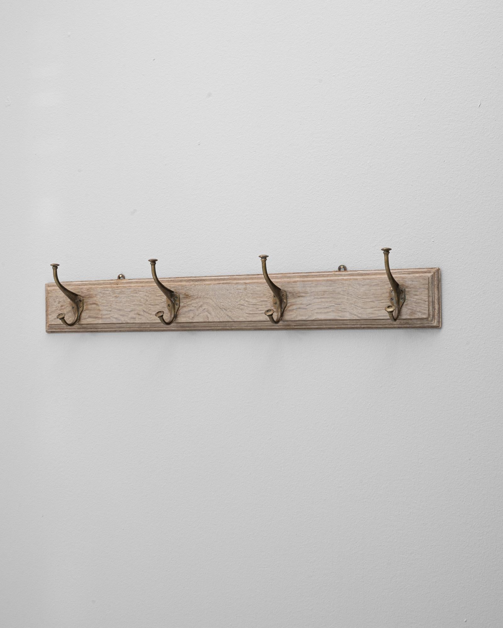 Metallo Appendiabiti da parete in legno francese del 1900 in vendita