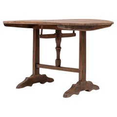 Mesa francesa de madera para catar vino de 1900