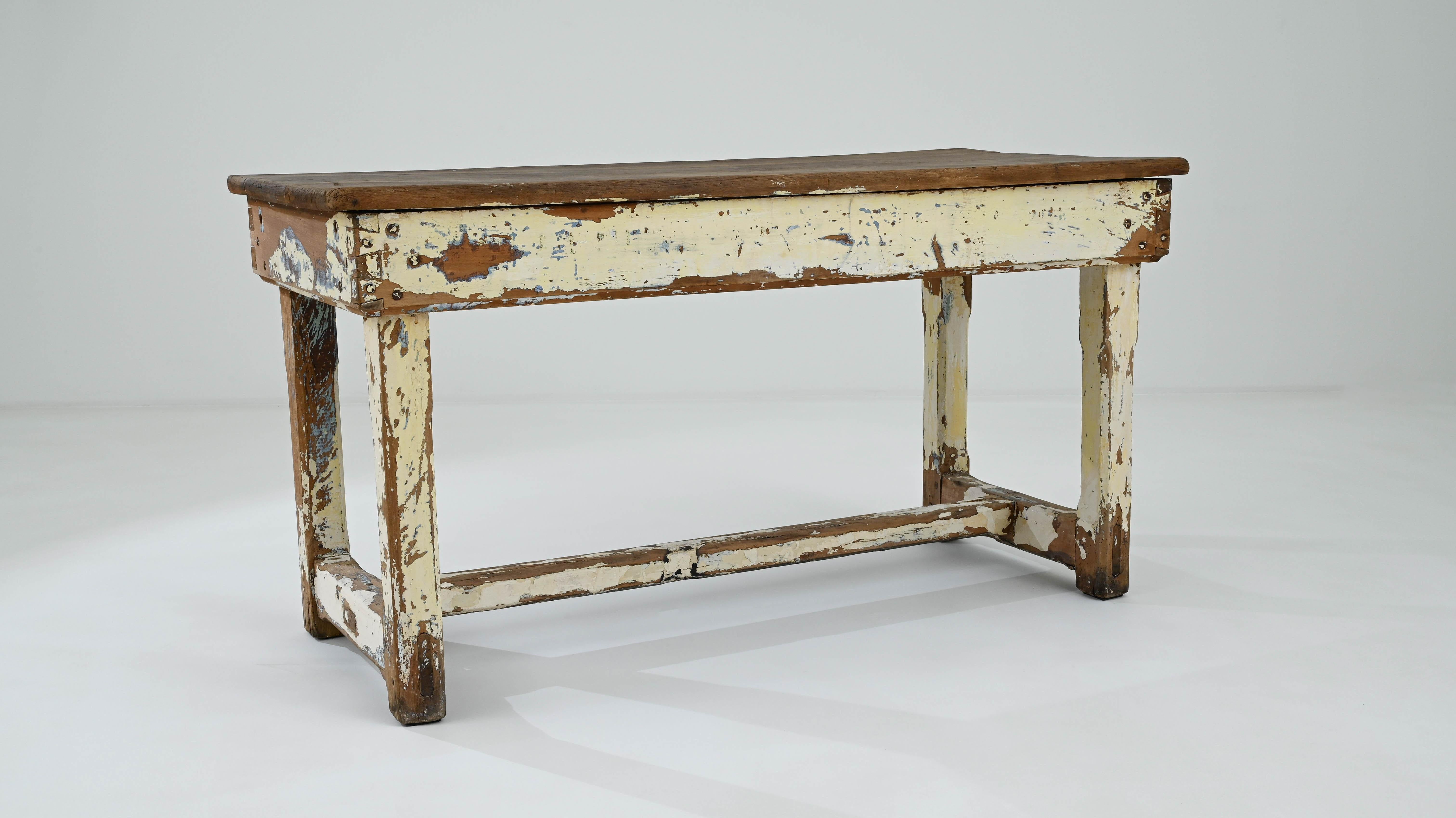 1900s French Wooden Work Table  For Sale 6