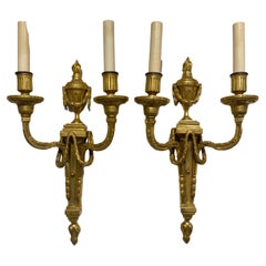 1900’s Gilt Bronze Caldwell Sconces