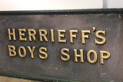 1900s Gold Leaf Letters Sign "Herrieff's Boys Store"