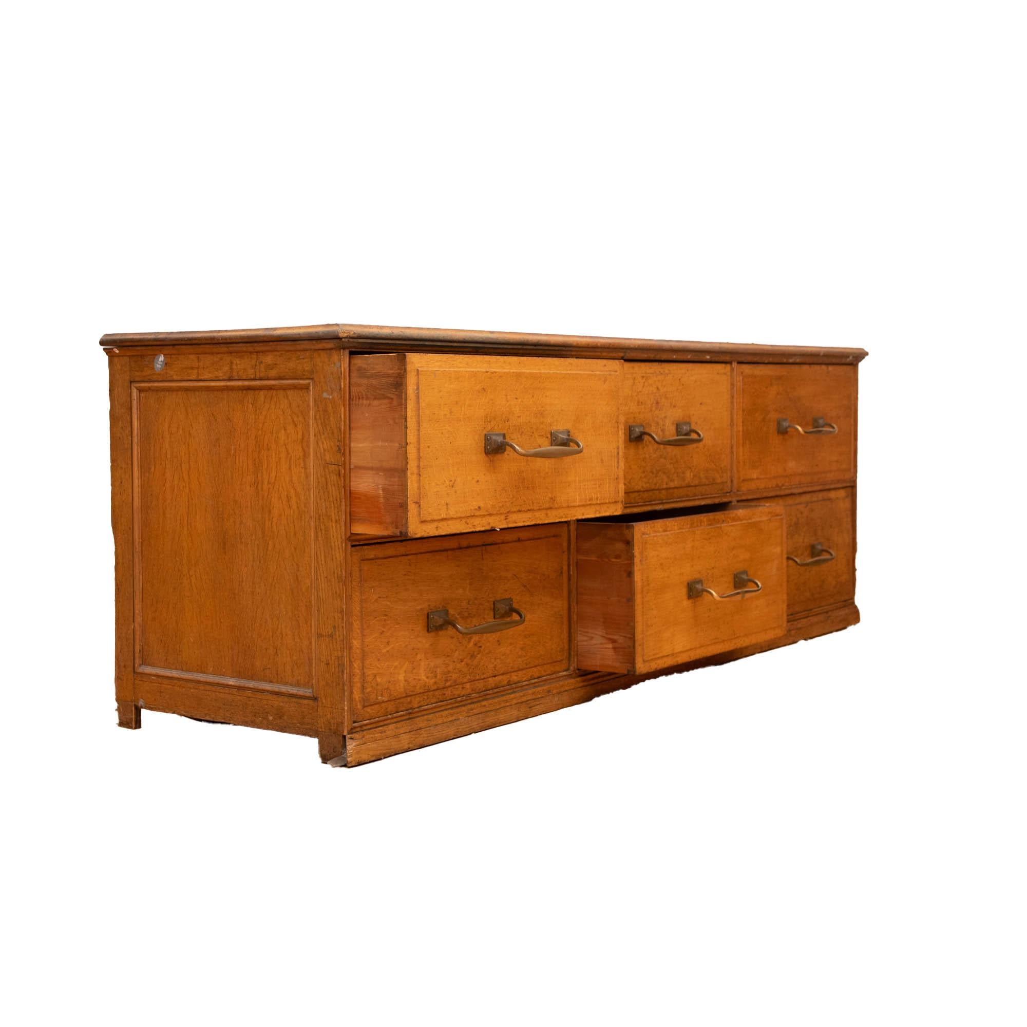 Victorian 1900s Haberdashery counter, vintage kitchen island, retail counter display For Sale