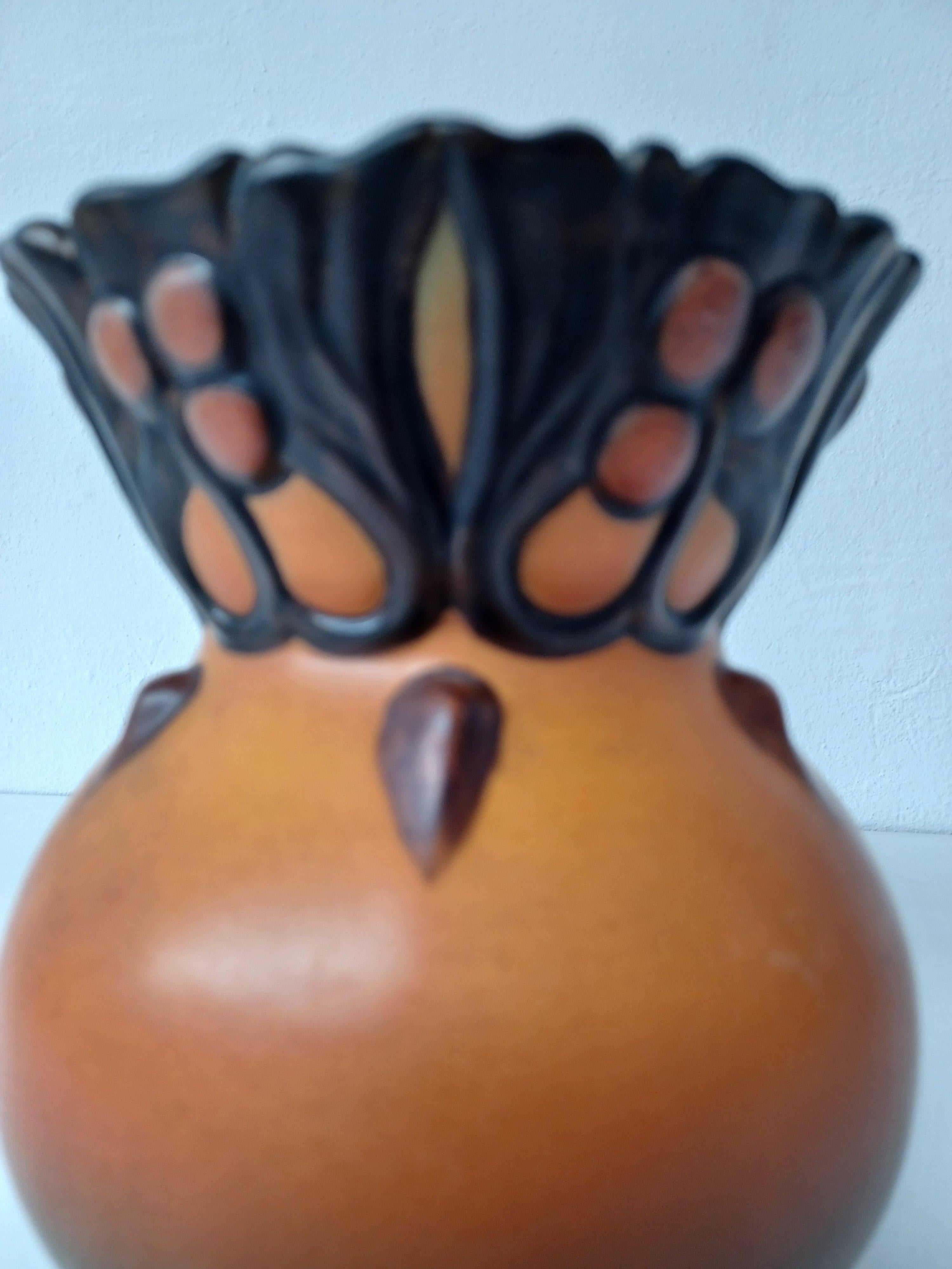Jarrón Art Nouveau danés artesanal de 1900 de P. Ipsens Enke Hecho a mano en venta