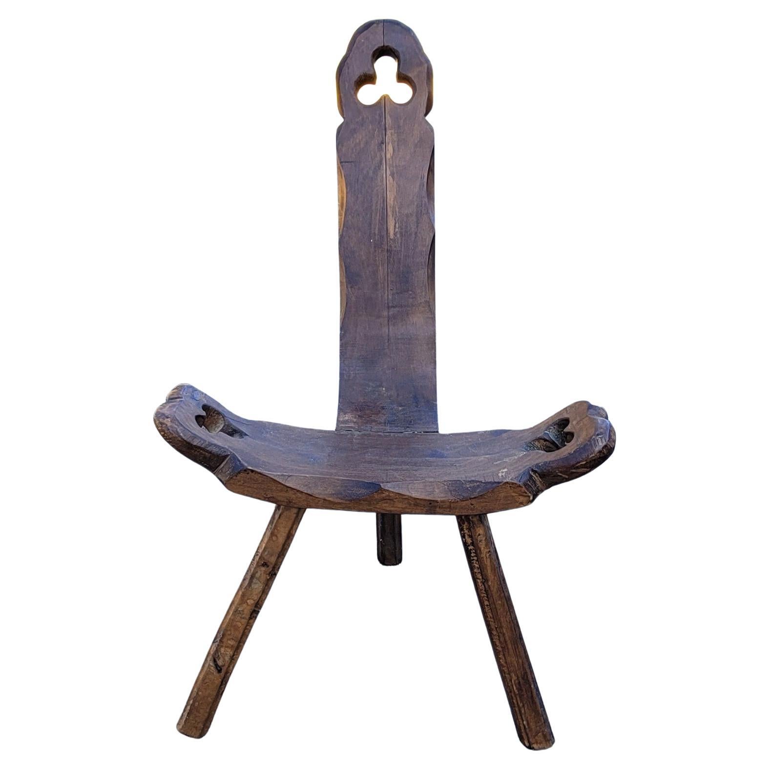 1900s Hand-Crafted Spanish Primitive Birthing Chair