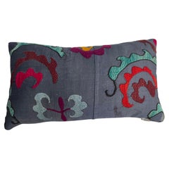 1900s Hand-Embroidered Suzani Pillow