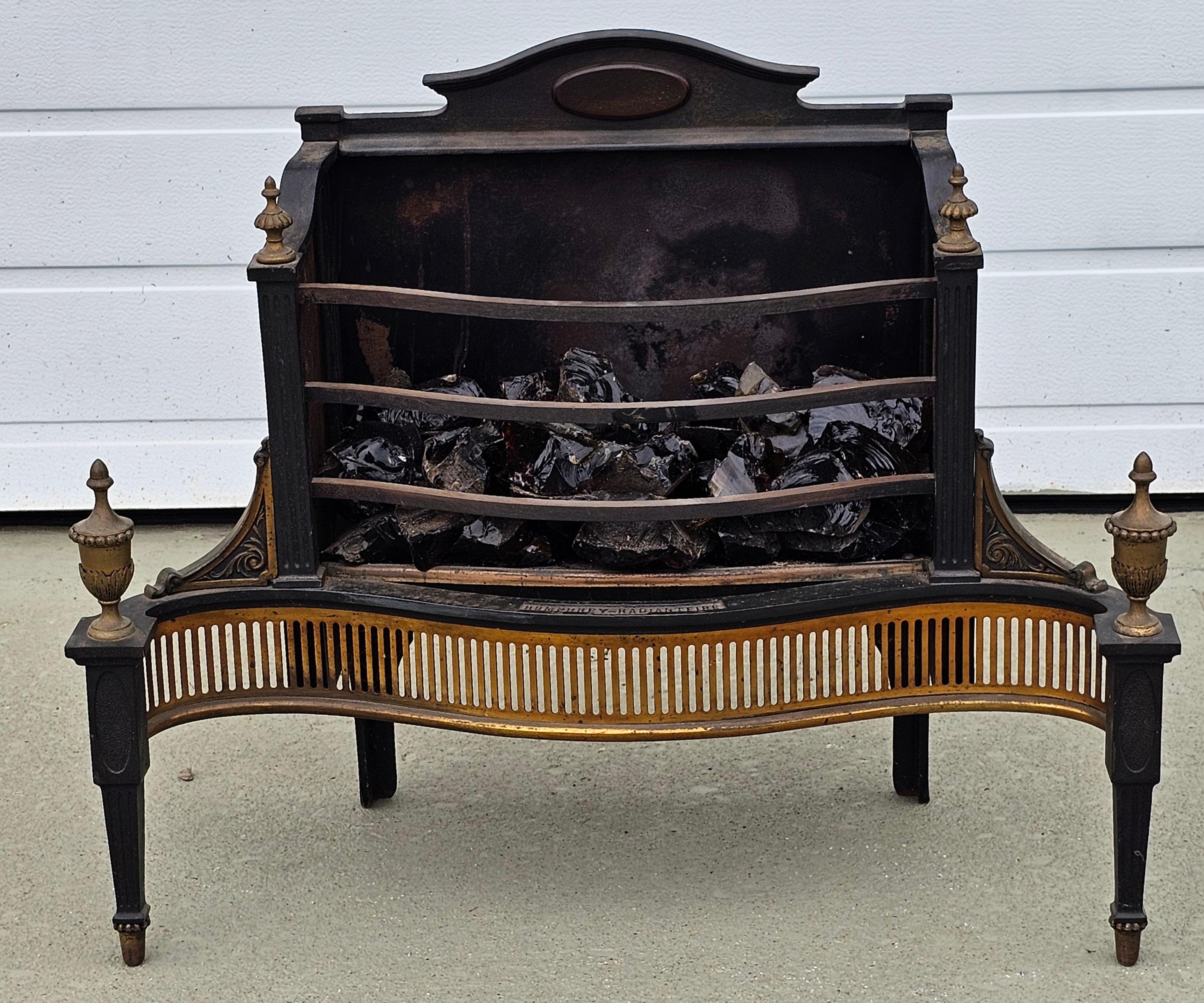 Victorian 1900s Humphrey Radiantfire Federal Style Fireplace Insert For Sale