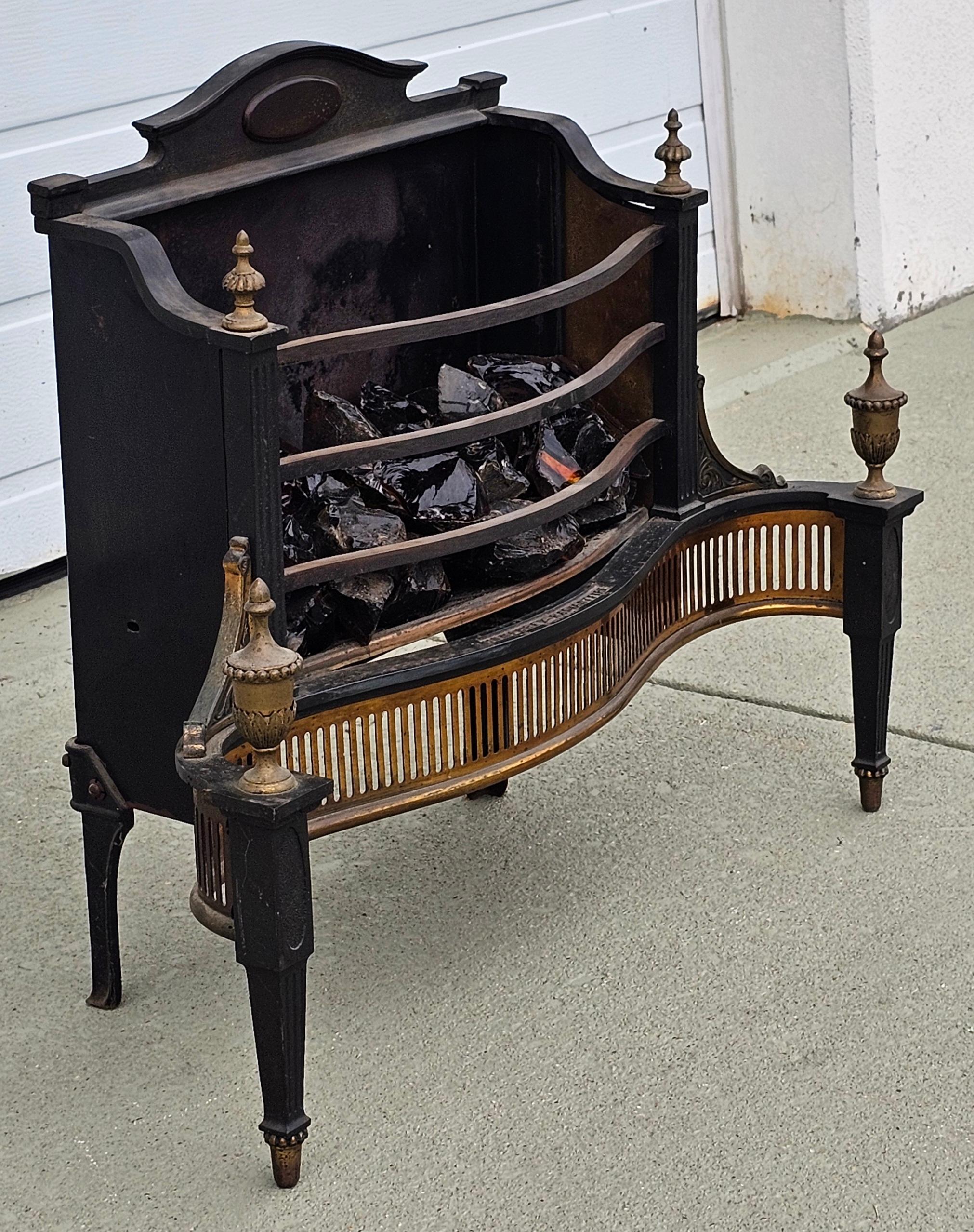 Metalwork 1900s Humphrey Radiantfire Federal Style Fireplace Insert For Sale