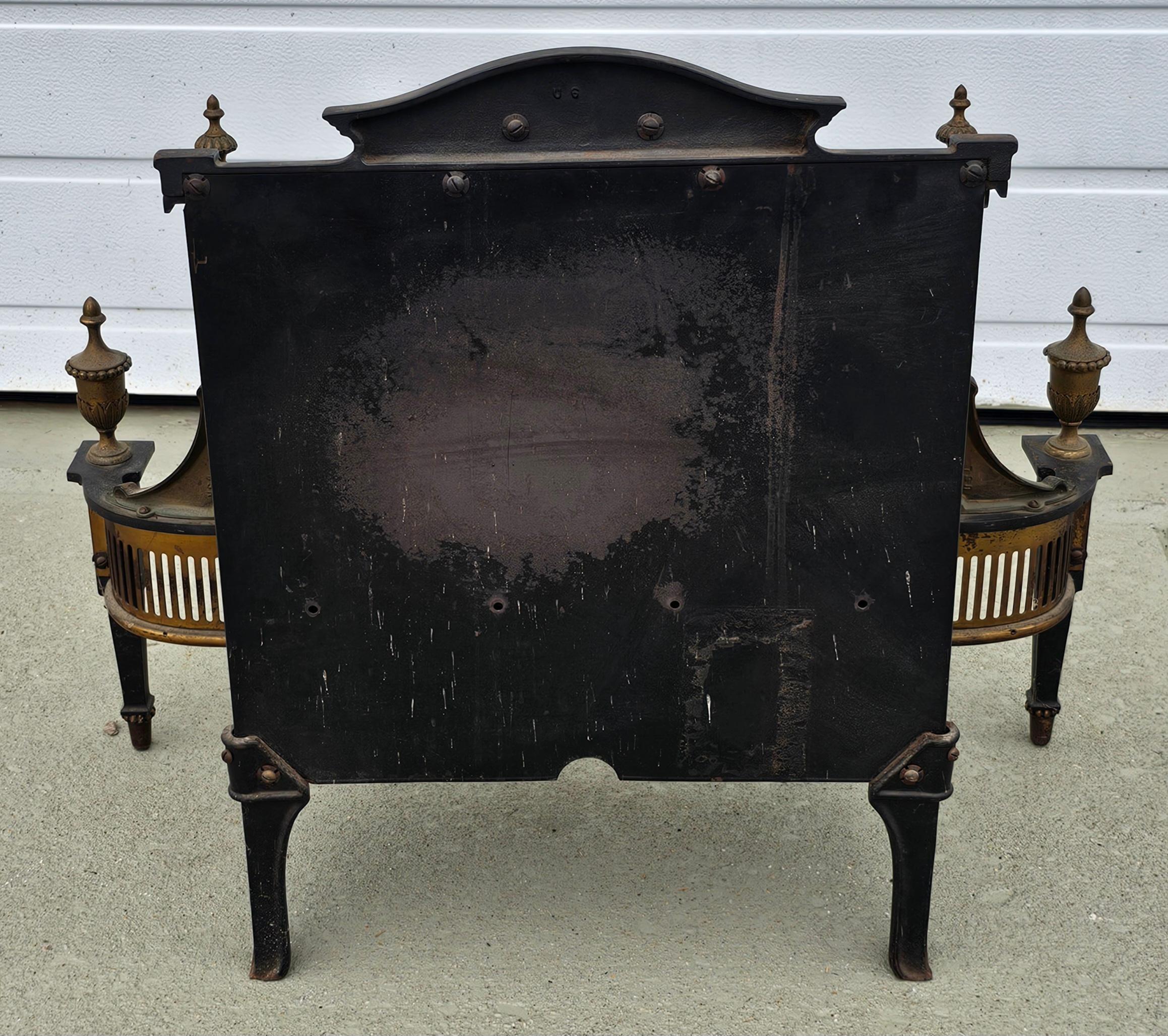 20th Century 1900s Humphrey Radiantfire Federal Style Fireplace Insert For Sale