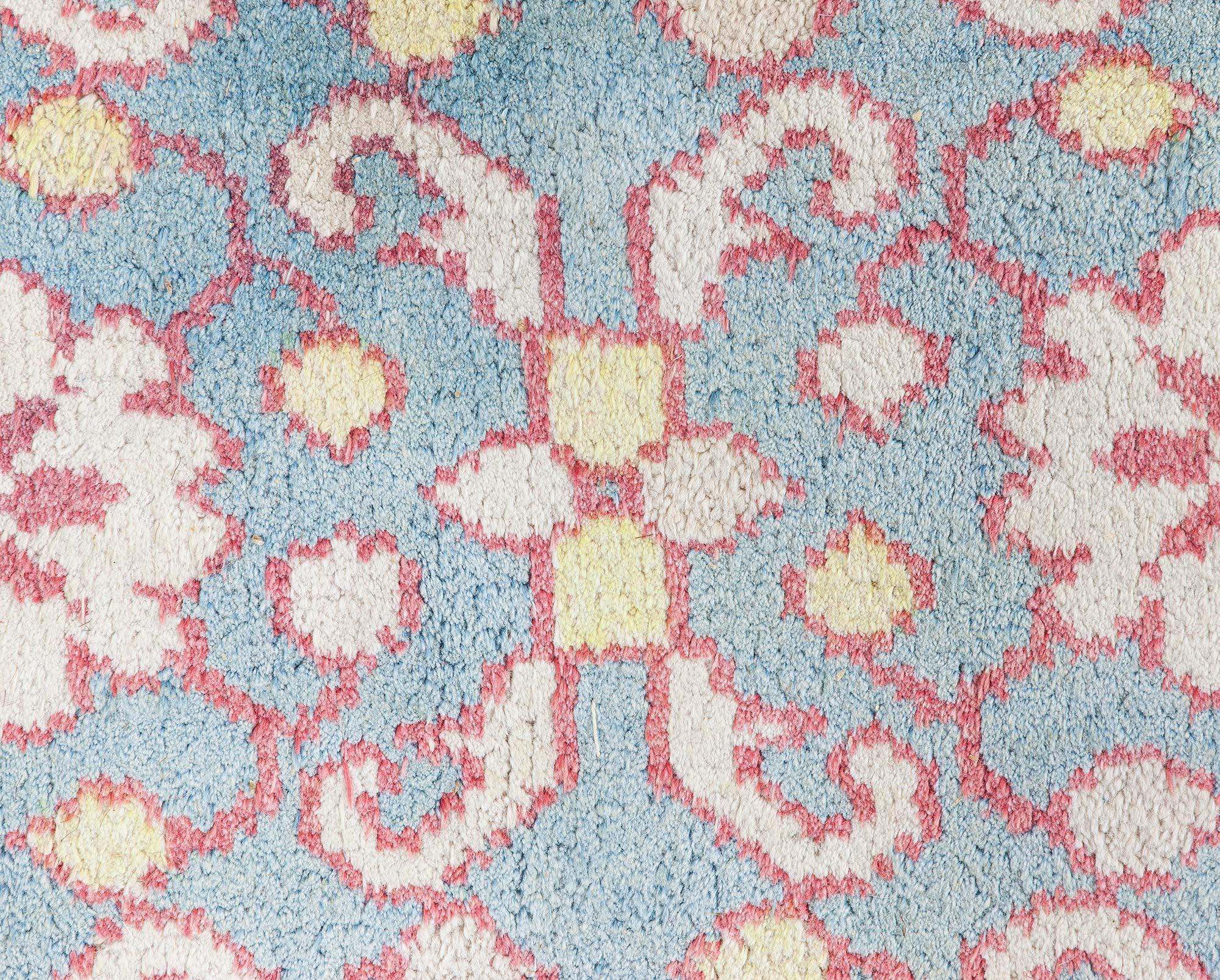 Indischer Agra-Teppich aus Baumwolle von 1900 Doris Leslie Blau (20. Jahrhundert) im Angebot