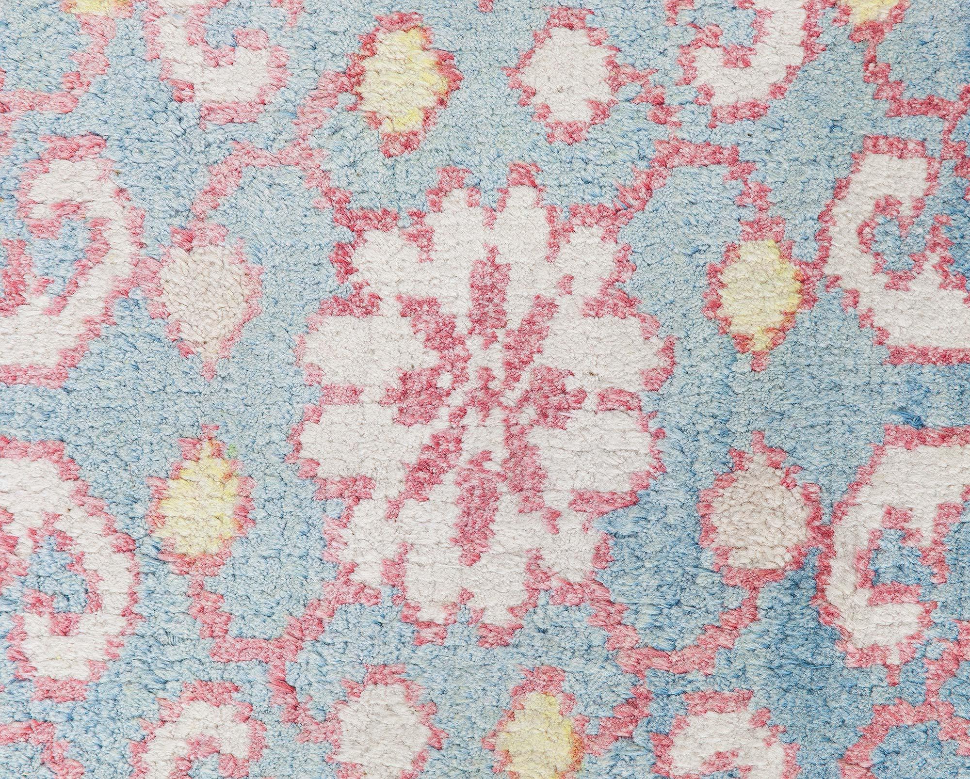 Indischer Agra-Teppich aus Baumwolle von 1900 Doris Leslie Blau im Angebot 1