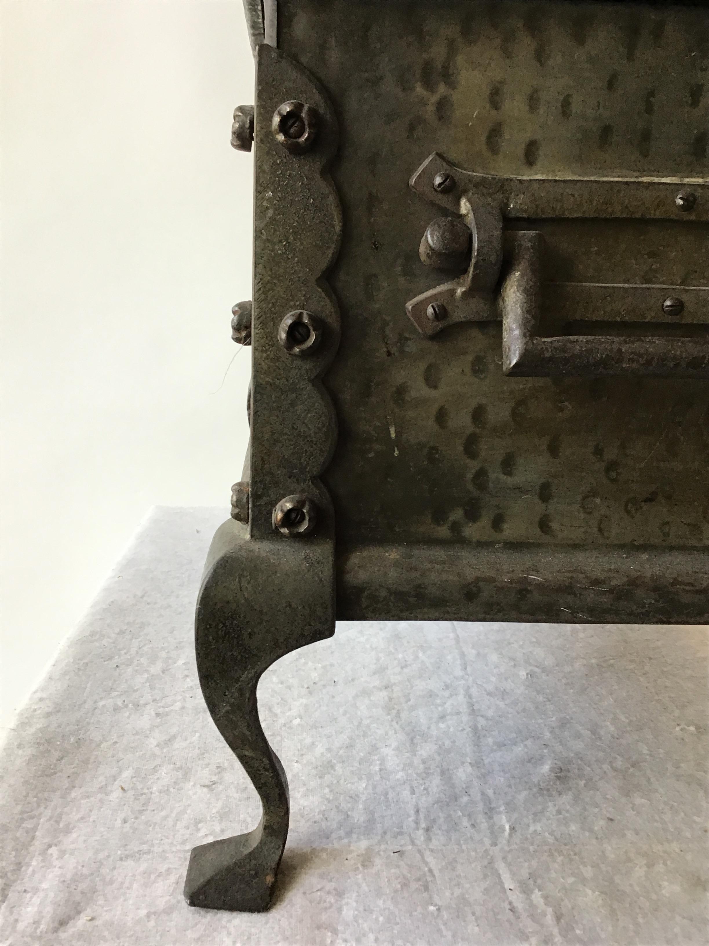 1900s Iron and Tin Coal Holder For Sale 7