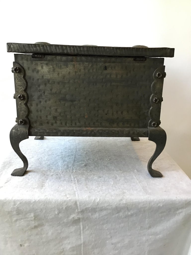 1900s Iron and Tin Coal Holder For Sale at 1stDibs