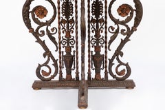 20th Century Italian Bronze and Iron Marble-Top Console