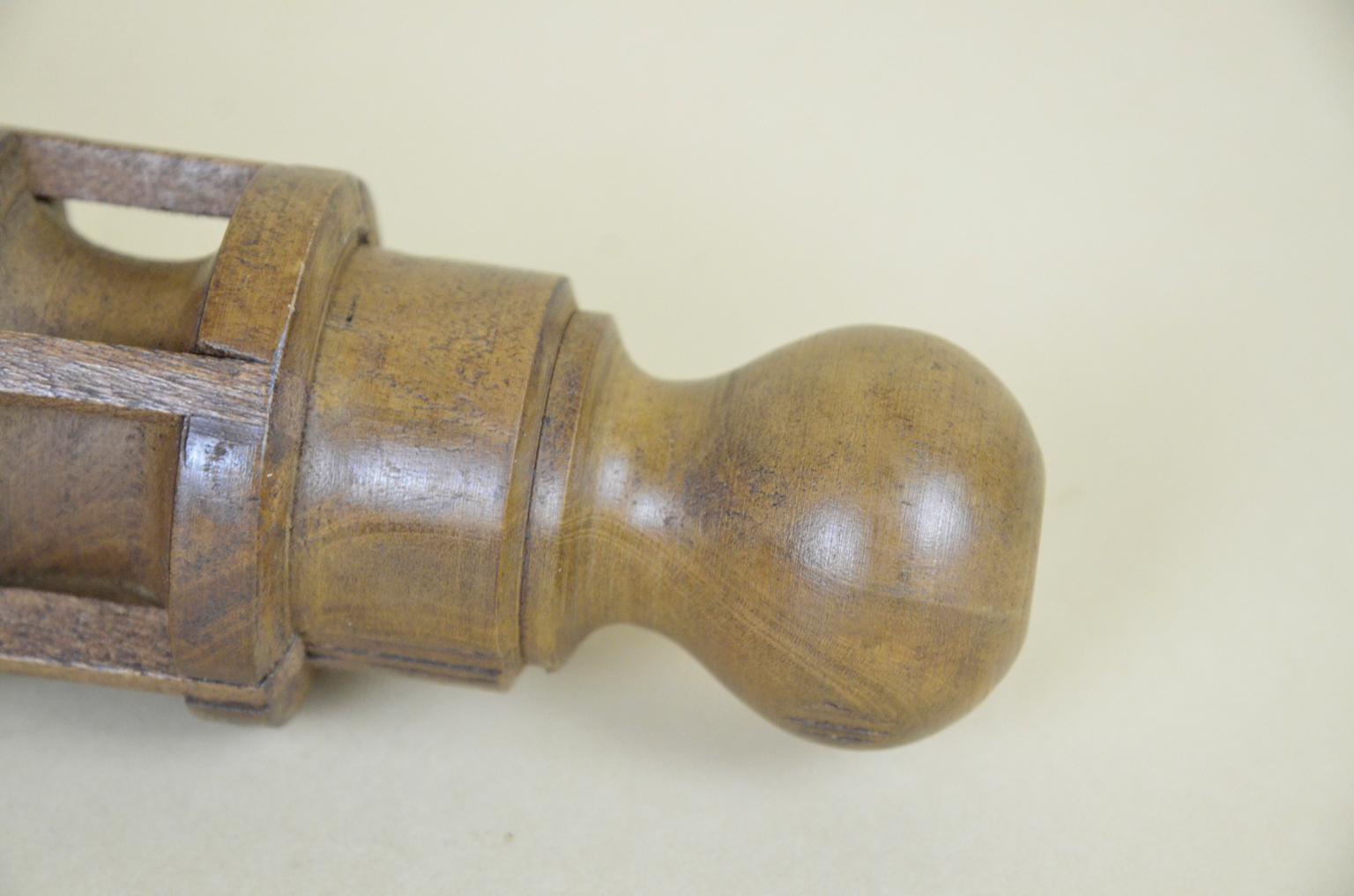 Early 20th Century 1900s Italian Vintage Wooden Ravioli Rolling Pin For Sale