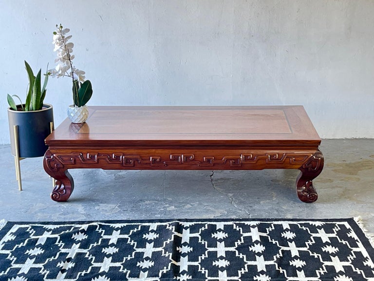 1900’s Japanese / Asian Rosewood and Eboy Zataku Low / Coffee Table For